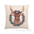 Tema newdeer carino in lino in cotone popolare cuscino